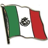 2x stuks pin broche speldje Vlag Mexico 2 cm