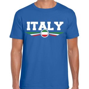 Italie / Italy landen t-shirt blauw heren