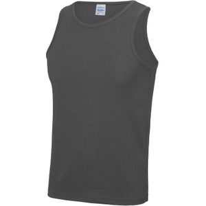 Sport singlet/hemd grijs voor heren