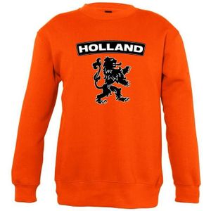 Oranje Holland zwarte leeuw sweater kinderen