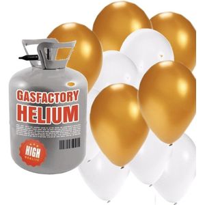 Helium tank met bruiloft 30 ballonnen