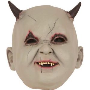 Latex horror masker baby duivel
