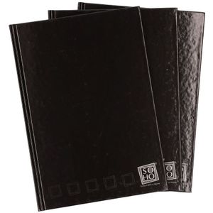 3x Luxe zwarte schriften gelinieerd A4 formaat