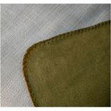 Polyester fleece deken/dekentje/plaid 170 x 130 cm mosgroen