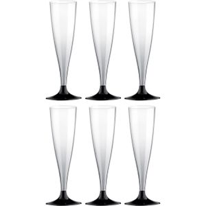 Set van 4x stuks champagne/prosecco flutes glazen zwart 150 ml van  onbreekbaar kunststof - Champagneglazen (woonaccessoires) | € 15 bij  Primodo.nl | beslist.nl