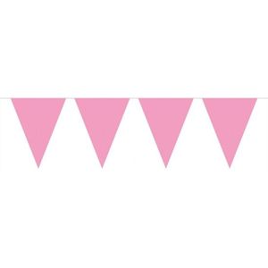 Vlaggenlijnen XXL licht roze 10 meter