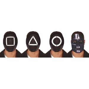 Set van 4x stuks verkleed maskers game bekend van tv serie