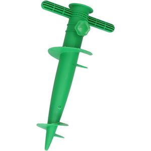 Groene strand parasolhouder / parasolboor/ parasolharing  30 cm