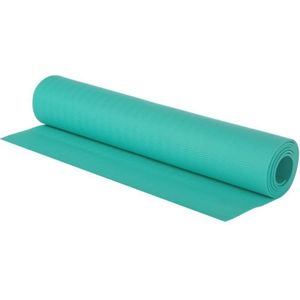 Turquoise blauwe yogamat/sportmat 180 x 60 cm