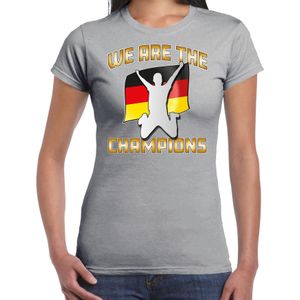 Verkleed T-shirt voor dames - Duitsland - grijs - voetbal supporter - themafeest