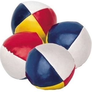 4x Gekleurde Jongleerballen 6,5 cm - Jongleerballen Speelballen Ballengooien