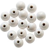 115x witte houten kralen 6 mm