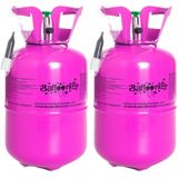 2x Stuks helium tank/cilinder voor ca. 50 ballonnen