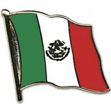 4x stuks pin broche speldje Vlag Mexico 2 cm