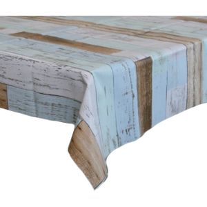 Tafelzeil/tafelkleed houten planken print 140 x 300 cm