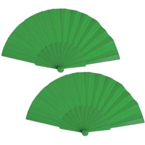 10x stuks spaanse Handwaaier groen 23 cm