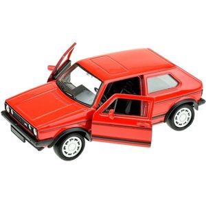 Speelgoed Volkswagen auto - rood - die-cast metaal - 13 cm - Model Golf 1 GTI