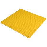 Urban Living Douche anti-slip en droogloop mat/tapijt - badkamer set - rubber/polyester - okergeel