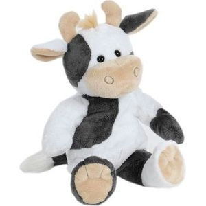 Pluche zittende koe knuffel 35 cm - Boerderijdieren koeien knuffels - Speelgoed voor kinderen