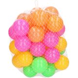 80x Ballenbak ballen neon kleuren 6 cm speelgoed