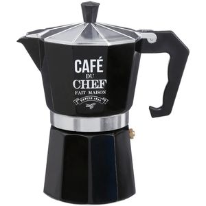 Secret de Gourmet Moka pot/percolator- aluminium - 300 ml - zwart