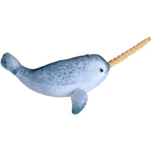 Wild Republic pluche knuffel - Narwal walvis - 35 cm - Speelgoed knuffelbeesten - knuffels