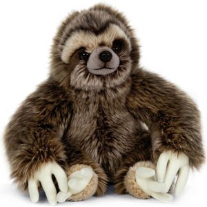 Pluche Luiaard Bruin Knuffel 30 cm - Bosdieren Knuffeldieren - Speelgoed Voor Kind