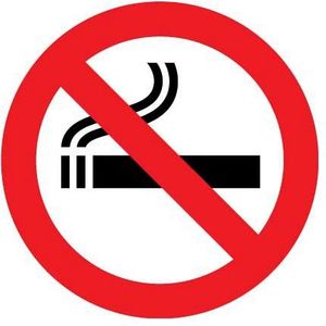 Sticker - verboden te roken - rond - D14,8 cm