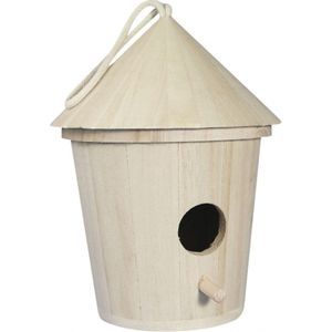 Houten vogelhuisje 16 cm