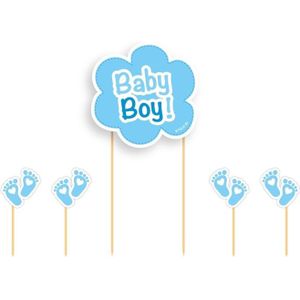 Taart topper Baby Boy blauw