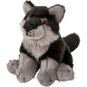 Pluche Kleine Wolf Knuffel van 16 cm - Dieren Speelgoed Knuffels Cadeau - Wolven Knuffeldieren
