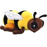 Pluche knuffel dieren Ecokins series - 2x honingbij - zwart/geel - 30 cm