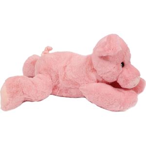 Knuffeldier Varken/biggetje - zachte pluche stof - roze - premium kwaliteit knuffels - 50 cm