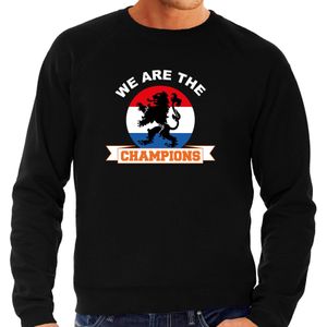 Zwarte sweater / trui Holland / Nederland supporter we are the champions EK/ WK voor heren