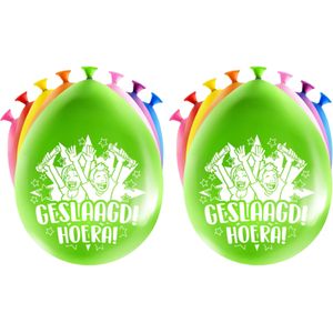 24x stuks geslaagd/afstudeer feest ballonnen - diverse kleuren - latex - ca 30 cm