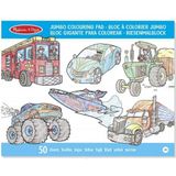 Teken/kleur boek met 50 paginas van voertuigen met 50 Bruynzeel viltstiften