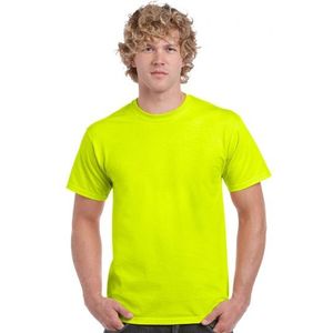 Neon geel kleurige katoenen t shirts