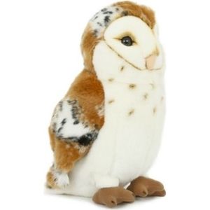 Pluche kerkuil knuffel vogel 30 cm speelgoed - Bosdieren knuffels/knuffeldieren/knuffels voor kinderen