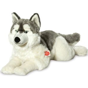 Hermann Teddy Knuffel Hond Husky Liggend