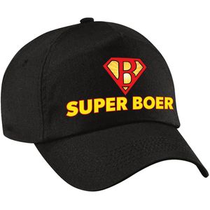 Super boer pet zwart Achterhoek festival cap voor volwassenen - festival accessoire