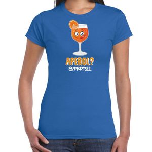Apres ski t-shirt voor dames - aperol supertoll - blauw - apres ski/wintersport - aperol spritz