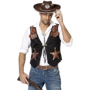 Grote maat cowboy vest voor heren