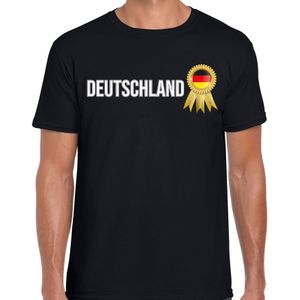 Verkleed T-shirt voor heren - Deutschland- zwart - voetbal supporter - themafeest - Duitsland