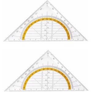 2x Geo driehoek 14 cm