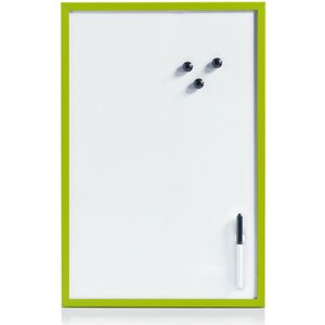 Whiteboard/memobord magnetisch incl. marker en magneten - 40 x 60 cm - groen