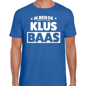 Hobby t-shirt klus baas blauw voor heren - klus liefhebber shirt