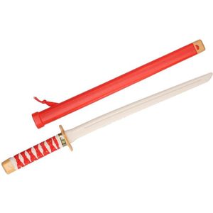 Ninja vechters zwaard verkleed wapen rood 65 cm