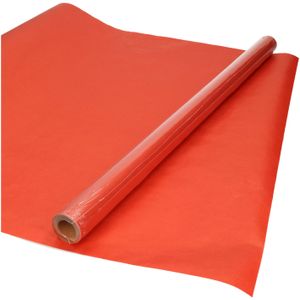 Kraft cadeaupapier/inpakpapier - 3x - rood - 70 x 200 cm - 60 grams