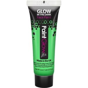 Face/Body paint - neon groen/glow in the dark - 10 ml - schmink/make-up - waterbasis