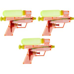 3x Waterpistool/waterpistolen rood 15 cm
